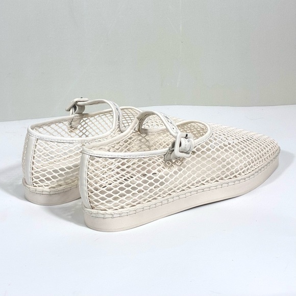 Loeffler Randall Cream Mesh Loafers - Picture 6 of 16